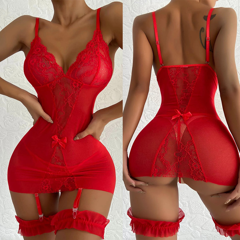 Sexy Women Lace Nightie Gown L - огляд і ціна Baby Gown Nightwear