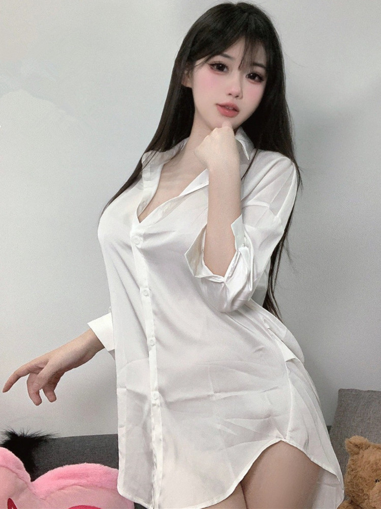 Fashion White Color Shirt Pers - огляд і ціна Baby Gown Nightwear