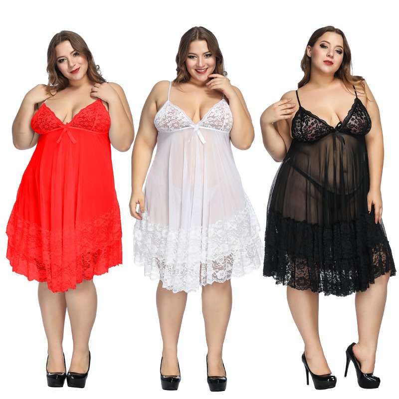 S-7XL Plus Size Sexy Strap Nig - огляд і ціна Baby Gown Nightwear