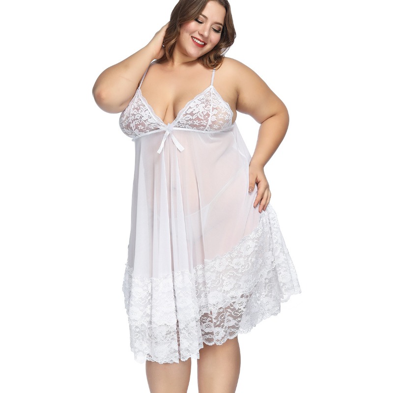 S-7XL Plus Size Sexy Strap Nig - огляд і ціна Baby Gown Nightwear