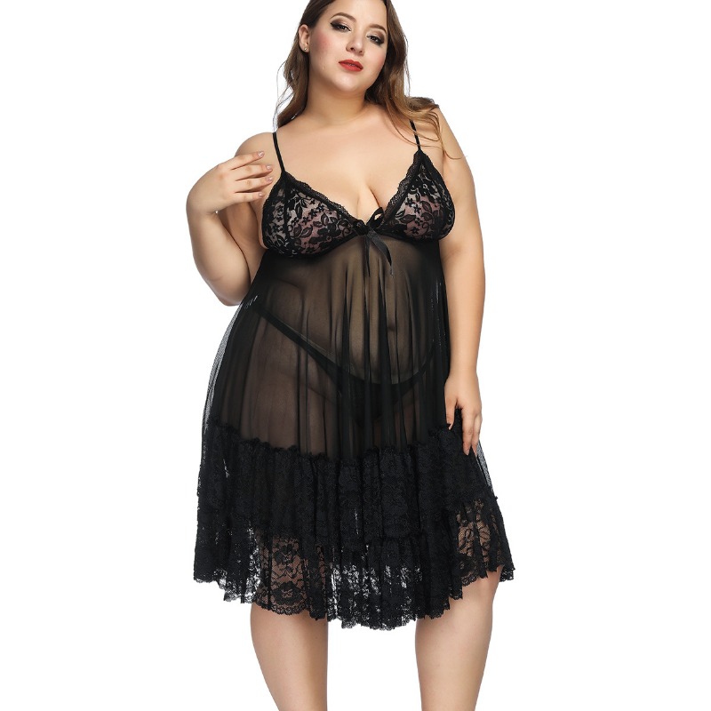 S-7XL Plus Size Sexy Strap Nig - огляд і ціна Baby Gown Nightwear