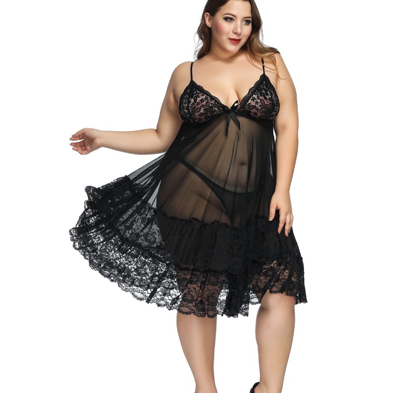 S-7XL Plus Size Sexy Strap Nig - огляд і ціна Baby Gown Nightwear